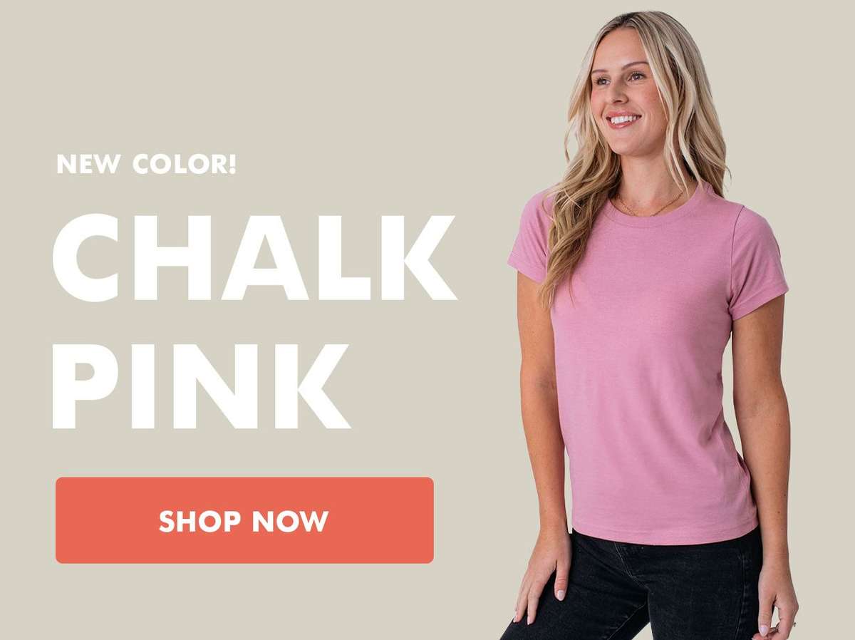 New Women's Tops |  Chalk Pink + Indigo Blue | Fresh Clean Threads